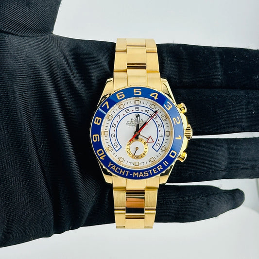 Rolex Yacht-Master II White Dial on Oyster Ref 116688 with New Style Card White 2015
