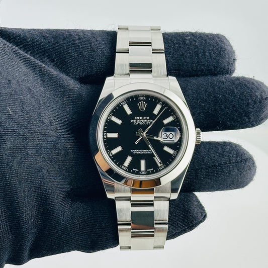 Rolex Datejust Black Dial on Oyster Bracelet Ref. 116300 Card 2014 — view 2