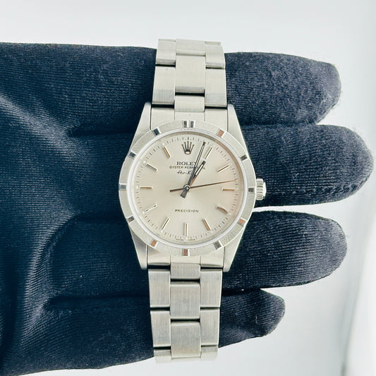 Rolex Air-King Silver Stick Dial on Oyster Bracelet Ref. 14010 1991 — view 2