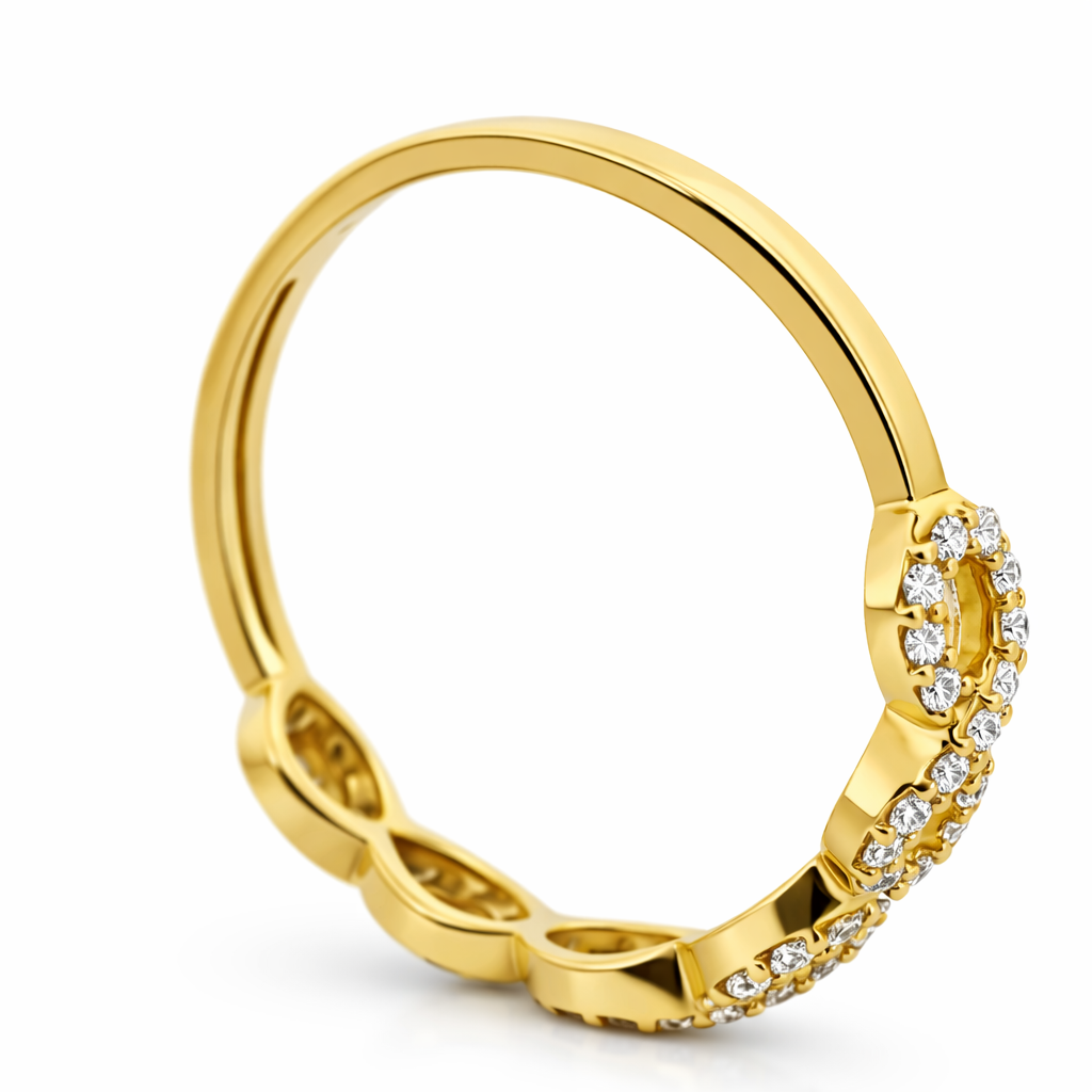 14k Yellow Gold Infinity Dia. Ring Ring Size 7 - Fine Jewelry | Bust Down & Co