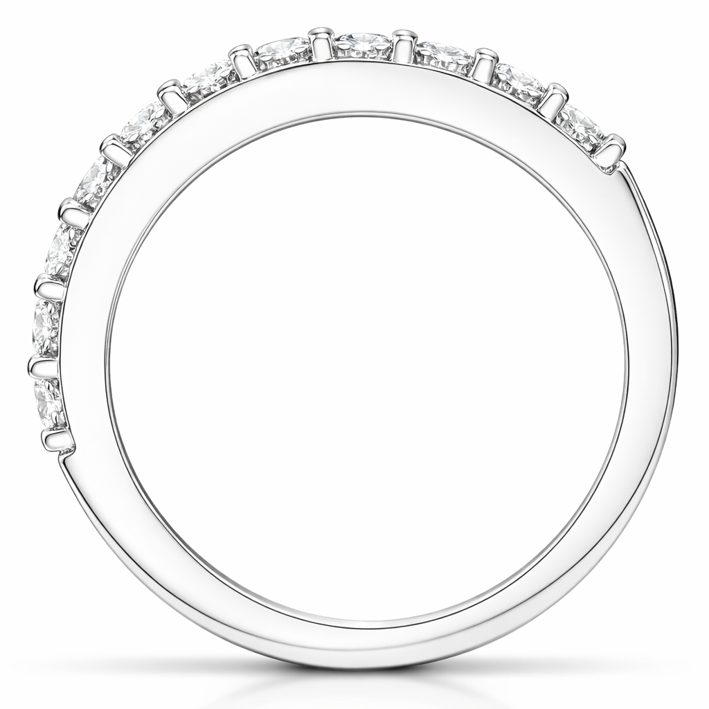 14k White Gold Ladies Dia. Ring Ring Size 7 - Fine Jewelry | Bust Down & Co