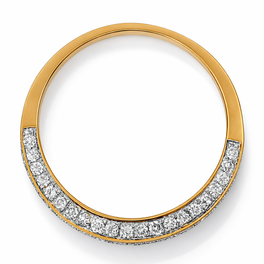 14k Yellow Gold Half Way Dia. Ring Ring Size 7.25 - Fine Jewelry | Bust Down & Co