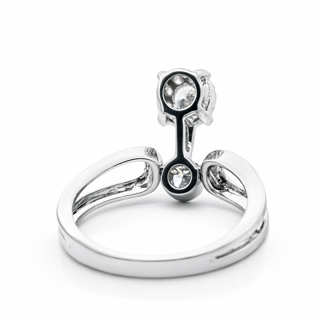 PL White Gold Ladies Diamond Ring Ring Size 6 View 5 - Fine Jewelry | Bust Down & Co