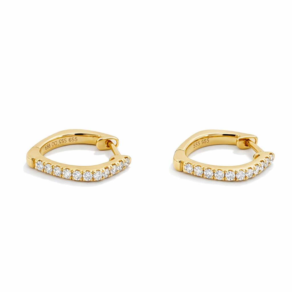 14k Yellow Gold Diamond Earrings Earrings - Fine Jewelry | Bust Down & Co