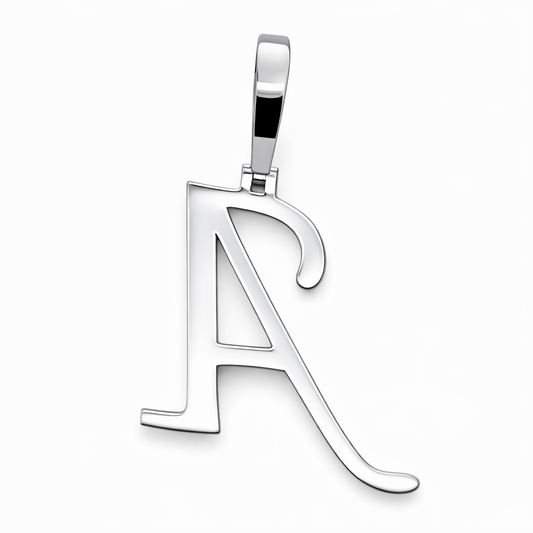14k White Gold Initial A Diamond Pendant - Fine Jewelry | Bust Down & Co
