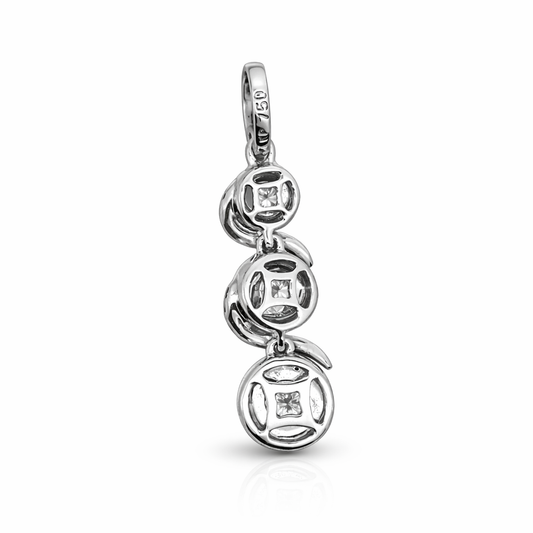 18k White Gold Diamond Pendant Pendant - Fine Jewelry | Bust Down & Co