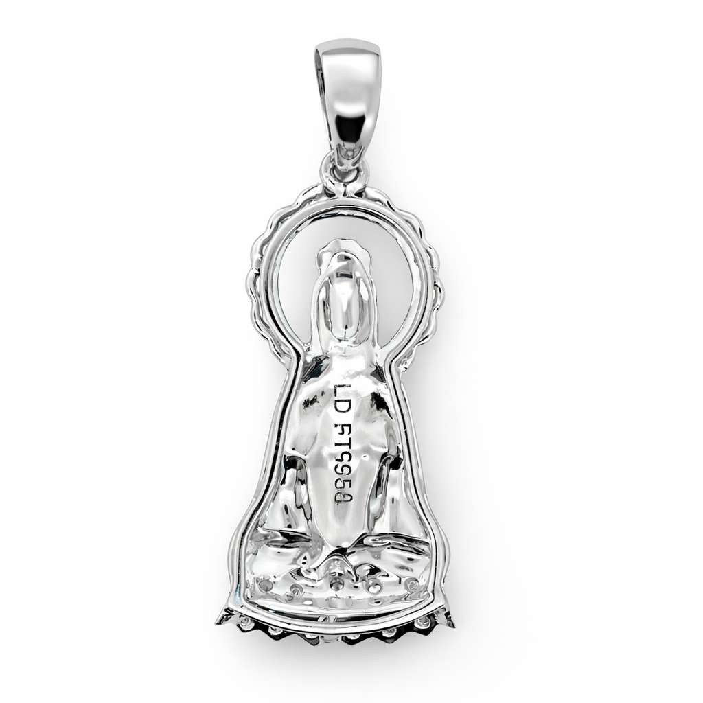 PLT Gold Lady Buddha Diamond Pendant Pendant - Fine Jewelry | Bust Down & Co