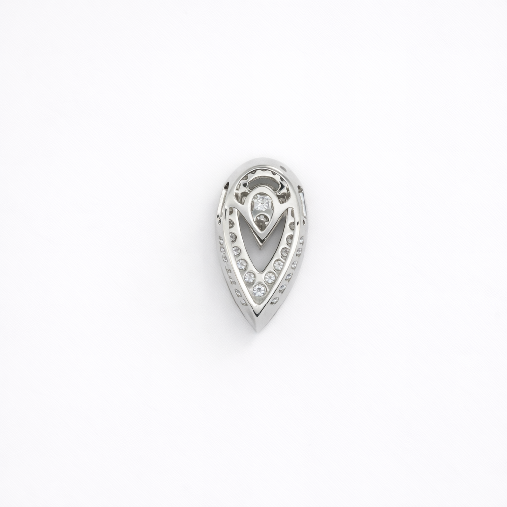 PLT Gold Tear Drop Diamond Pendant Pendant - Fine Jewelry | Bust Down & Co