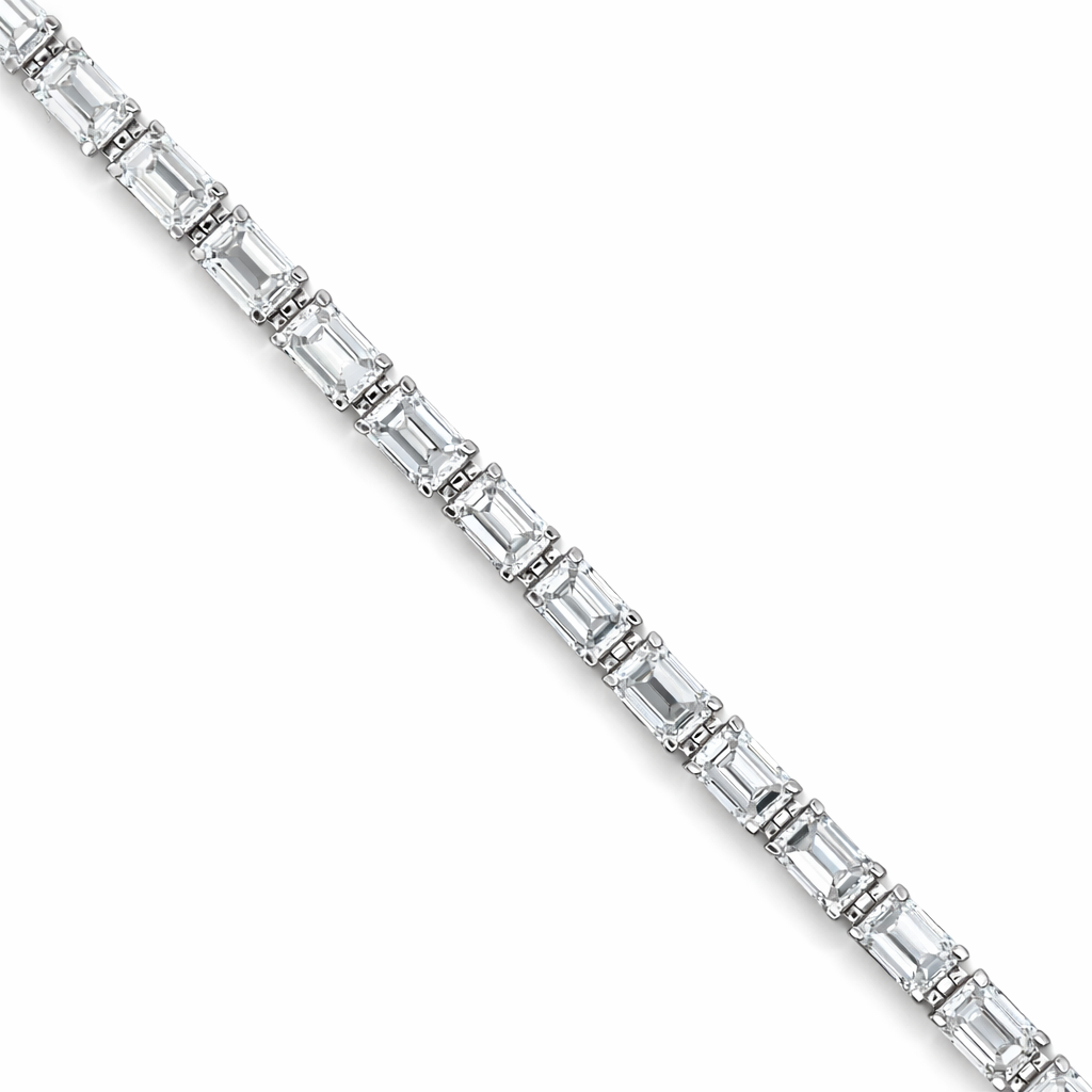 14k White Gold Lab Tennis Bracelet - Fine Jewelry | Bust Down & Co