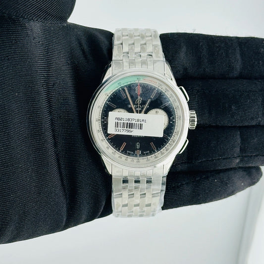 Breitling Premier B01 Chrono B&P Black Dial Ref AB0118 with Card 2023