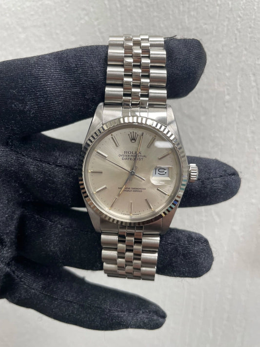 Rolex Datejust Silver Dial on Jubilee Ref 16014