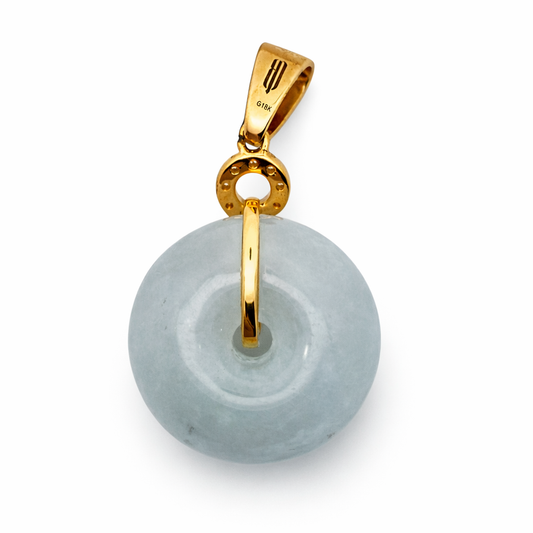 18k Yellow Gold Diamond Swirl Pendant View 2 - Fine Jewelry | Bust Down & Co