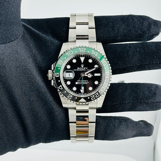 Rolex GMT-Master II "Sprite" Black Dial on Oyster Ref 126720VTNR with New Style Card Green 2025
