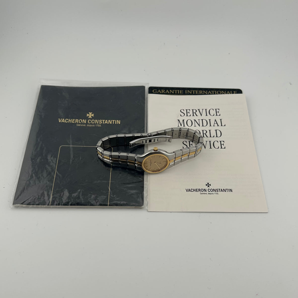 Vacheron Constantin Phidias Gold Dial on 2 Tone Ref. 61010/967.11 Papers 1991 — view 6