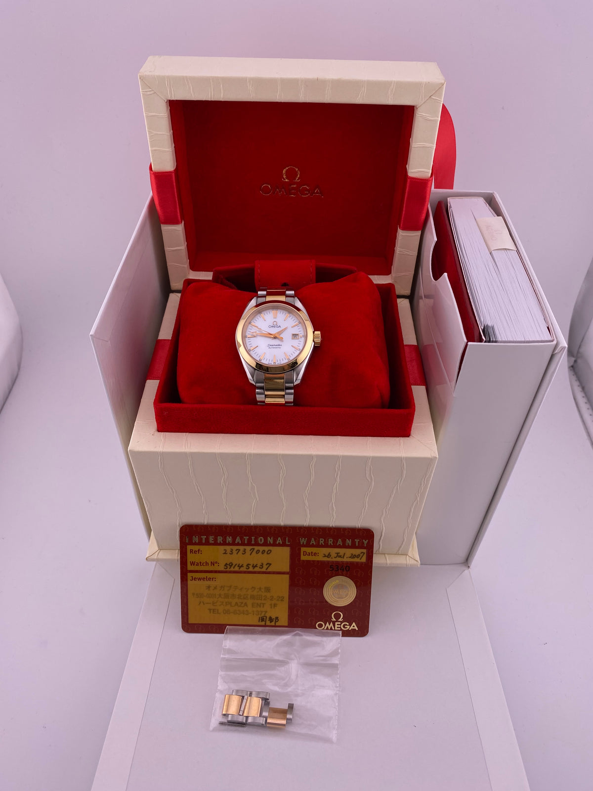 Omega Seamaster White Mop Dial on 2 Tone Ref. 2373.70 Complete 2007 — view 7