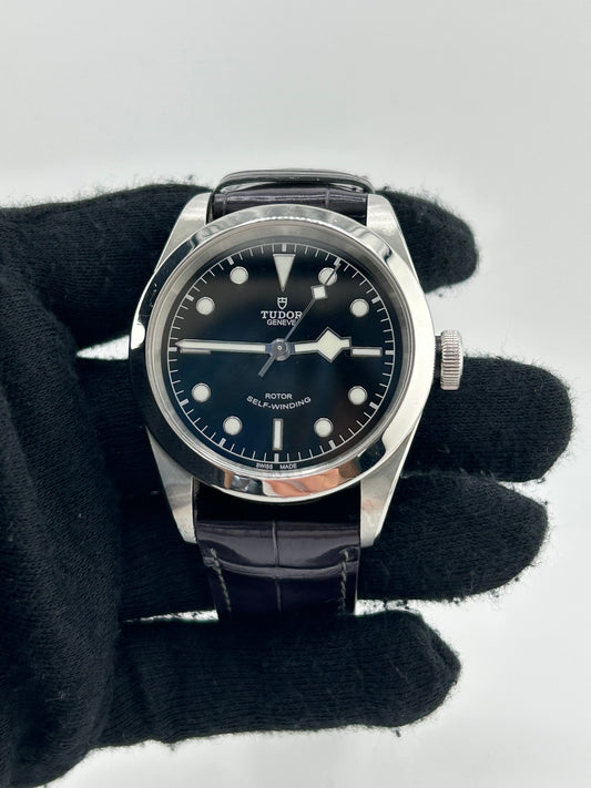 Tudor Black Bay 41 Black Dial on Generic Black Leather Strap Ref. M79540-0003 Complete 2019 — view 2