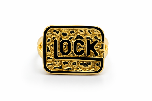 14k Yellow Gold Glock Nugget Ring - Fine Jewelry | Bust Down & Co
