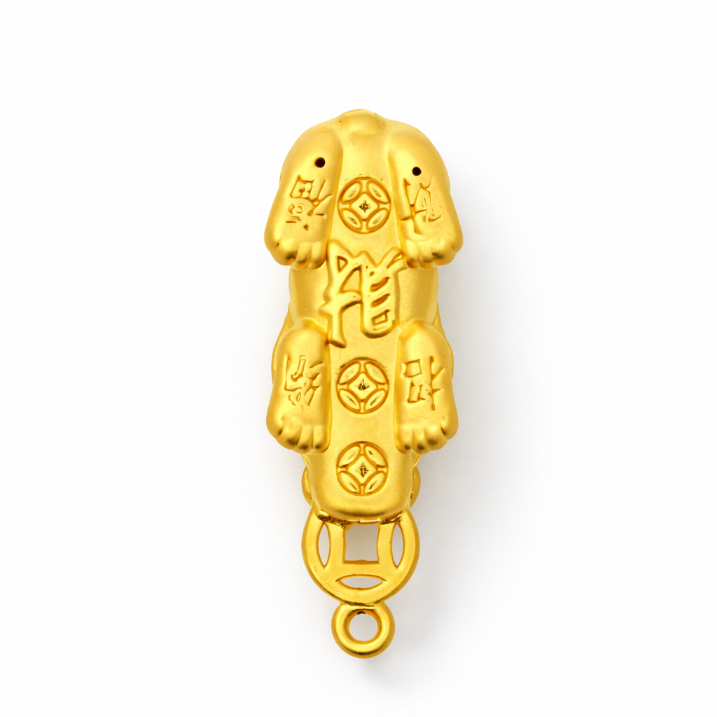 24k Yg #980-83 Phu Dog Pendant - Fine Jewelry | Bust Down & Co