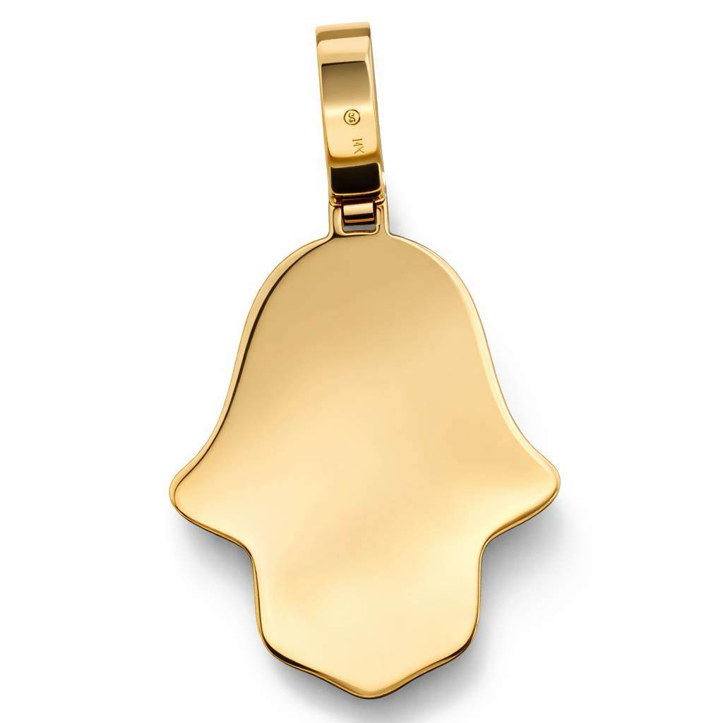 Amuleto Hamsa YG 14K 1.85CT Diamante Redondo