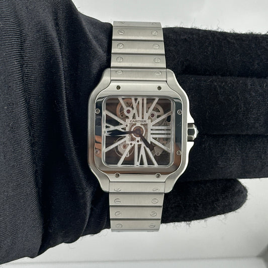 Cartier Santos Skeleton Skeleton Dial Ref. 4109 Papers Open Date — view 2