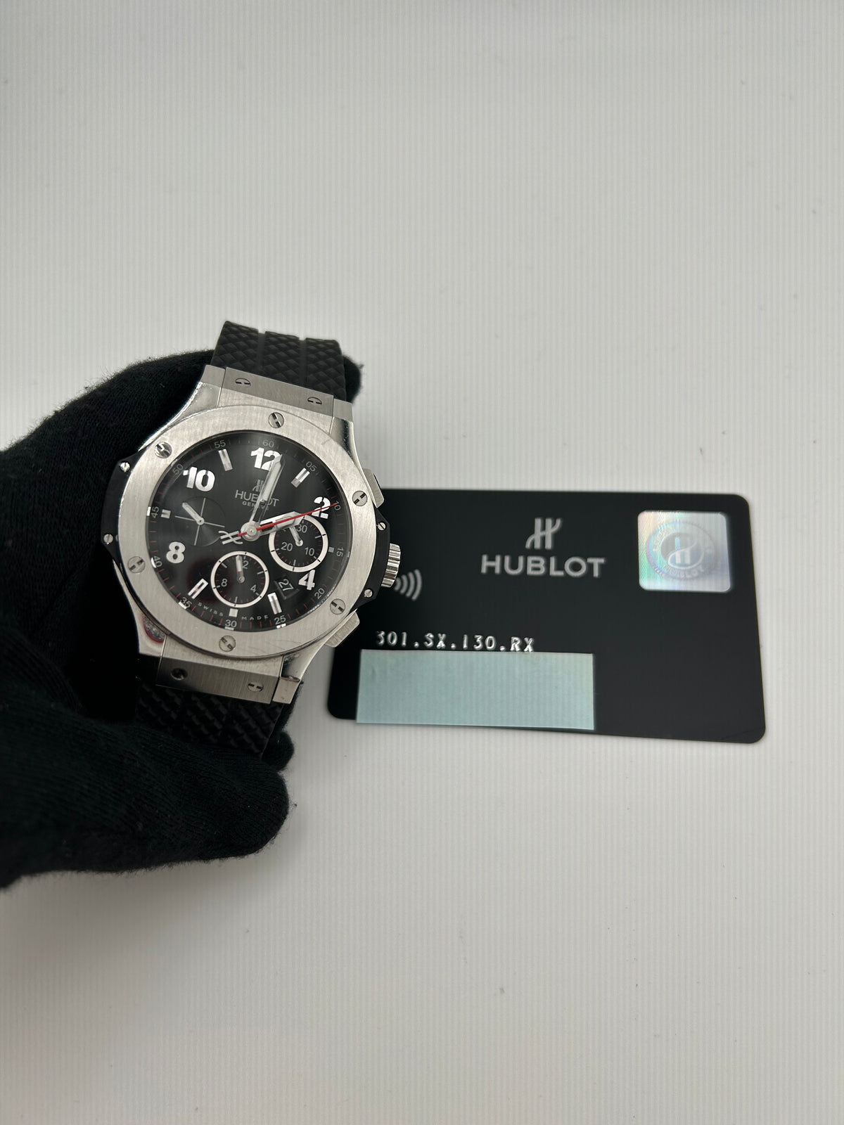 Hublot Big Bang Black Dial on Black Rubber Strap Ref. 301.SX.130.RX Card 2016 — view 7