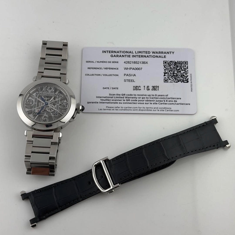 Cartier Pasha de Cartier Skeleton Dial Ref WHPA0007/4282 with Card 2021