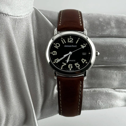 Audemars Piguet Millenary Black Dial on Leather Ref 15016ST