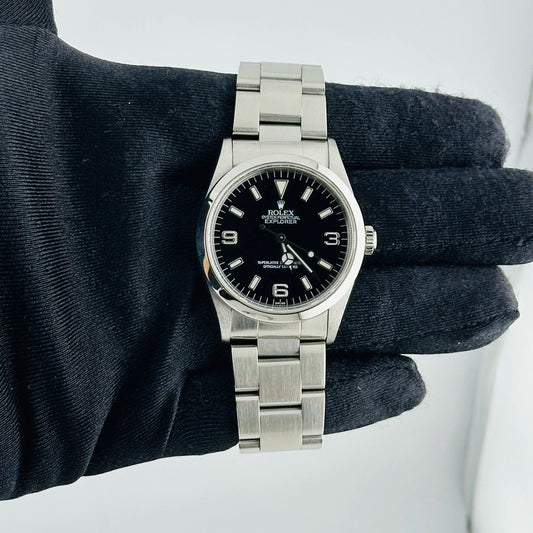 Rolex Explorer I Black Dial on Oyster Ref 14270
