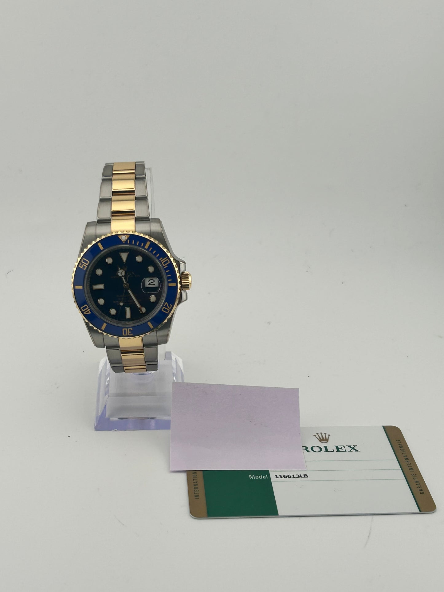 Rolex Submariner Blusey Blue Dial on Oyster Ref. 116613LB Card 2016 — view 7