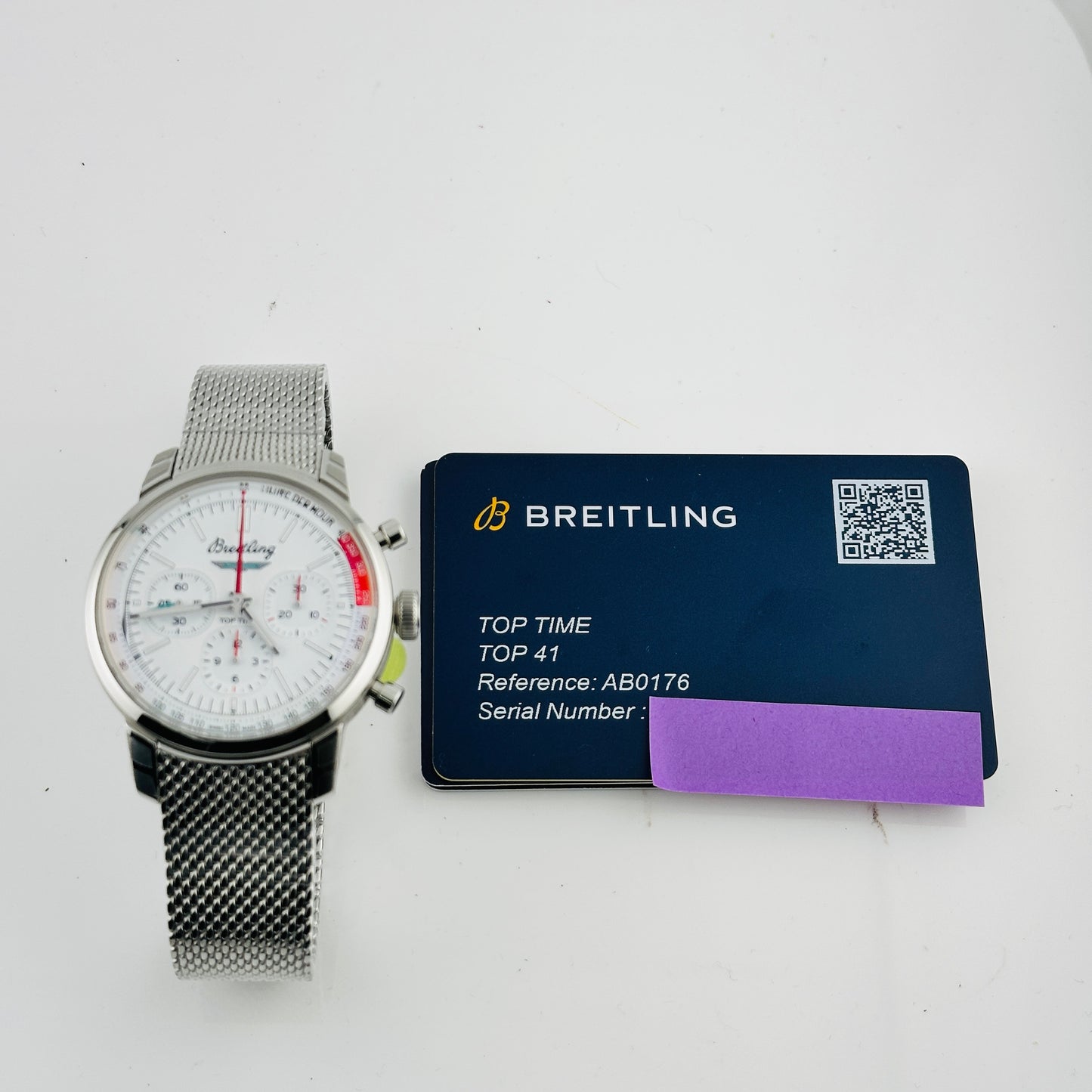 Breitling Top Time White Dial on Mesh Steel Ref. AB0176 Card 2026 — view 7