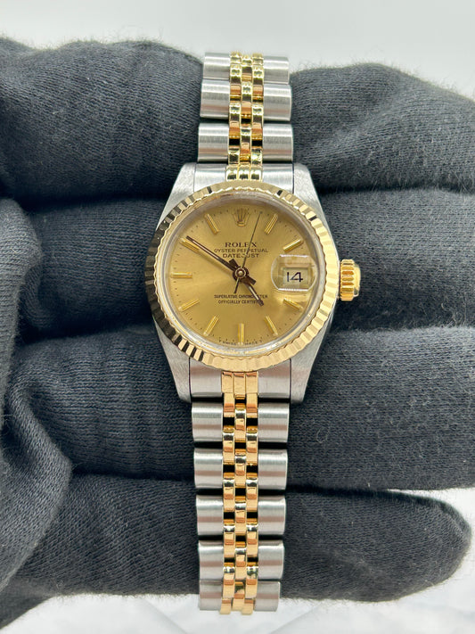 Rolex Datejust Lady Champagne Stick Dial on D Link Jubilee Ref. 69173 1987 — view 2