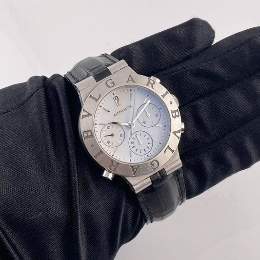 BVLGARI Rattrapante Factory Dial on Leather Ref CH40PL