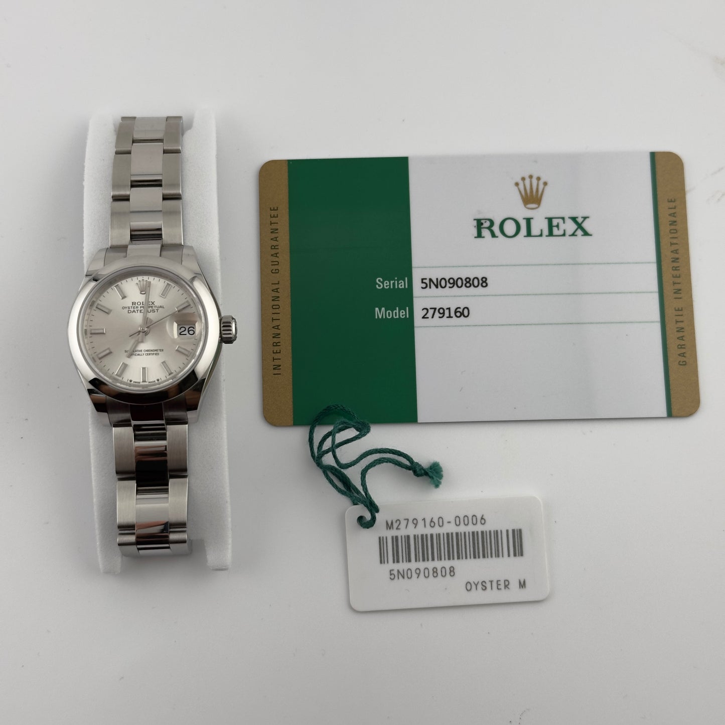 Rolex Datejust Silver Index Dial on Oyster Ref. 279160 Card 2020 — view 5