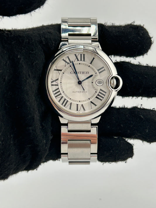 Cartier Ballon Bleu Silver Roman Numerals Dial on Stainless Steel Bracelet Ref. W69012Z4 Card 2017 — view 2