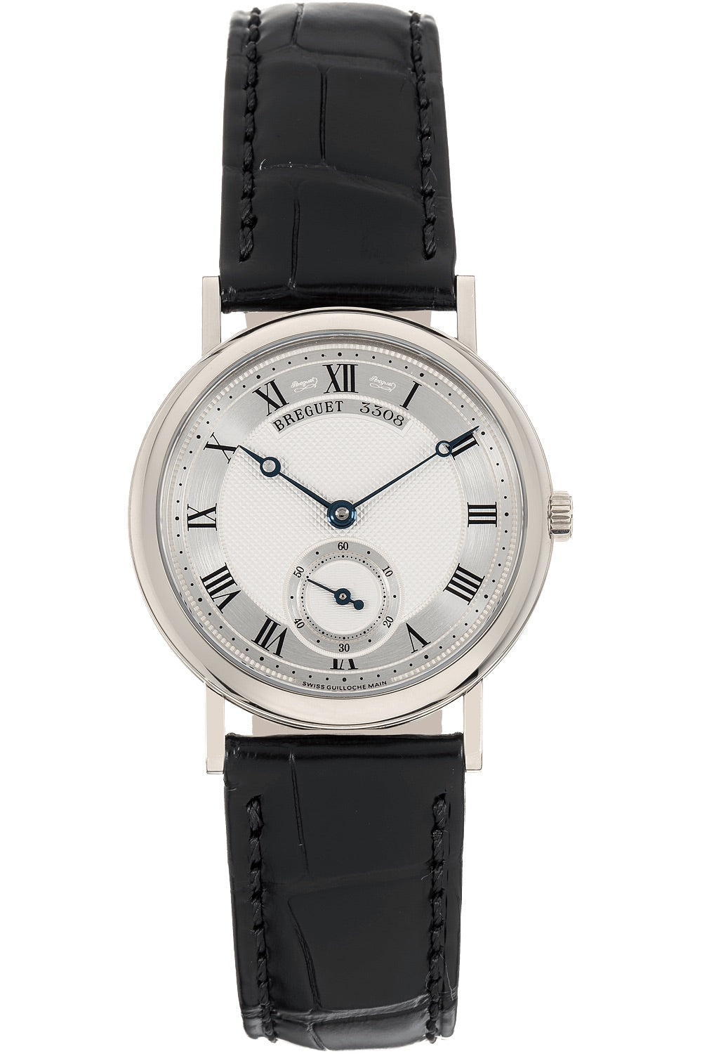 Breguet Men's Classic Silver Dial on Leather Ref. 3290BB/12/286 — view 7