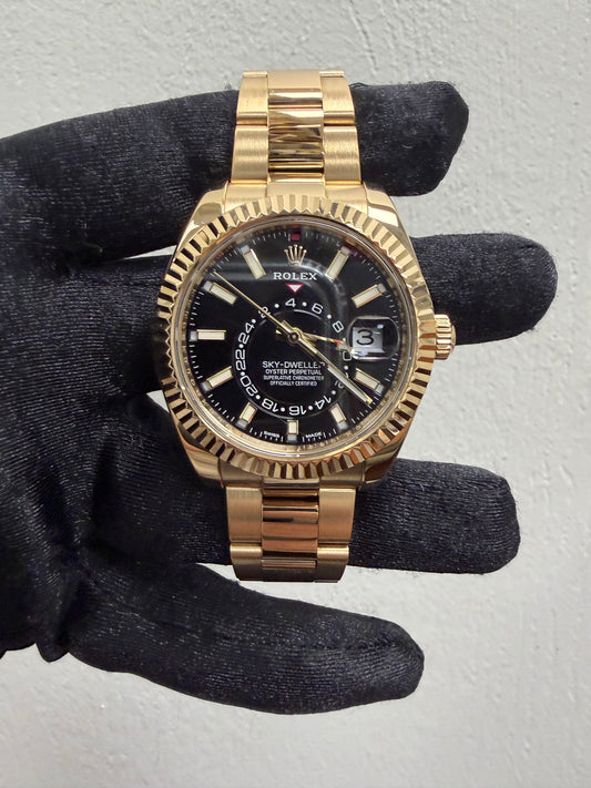 Rolex SkyDweller Black Stick Dial on Oyster Ref. 326938 Card 2021 — view 2