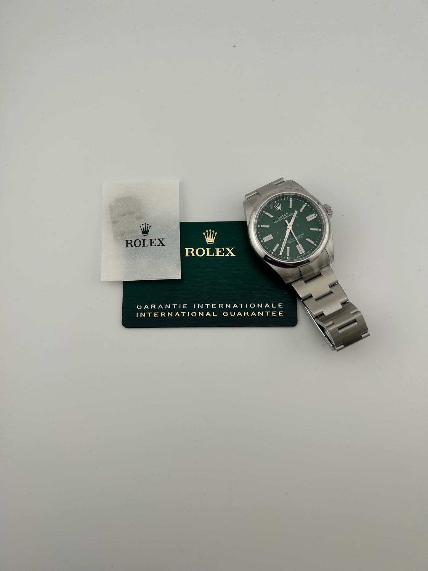 Rolex Oyster Perpetual 41 Green Dial on Oyster Ref. 134300 Card 2026 — view 7