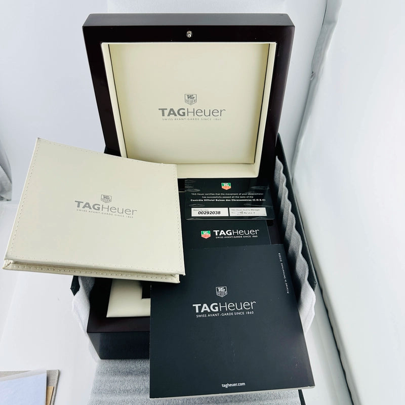 Tag Heuer Grand Carrera Black Dial on Stainless Steel Bracelet Ref CAV5115.BA0902 with Card 2010