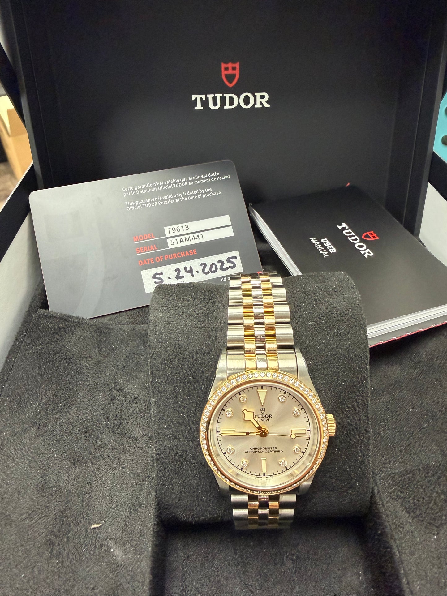 Tudor Black Bay Silver Diamond Dial on Jubilee Ref. 79613 Card 2025 — view 5