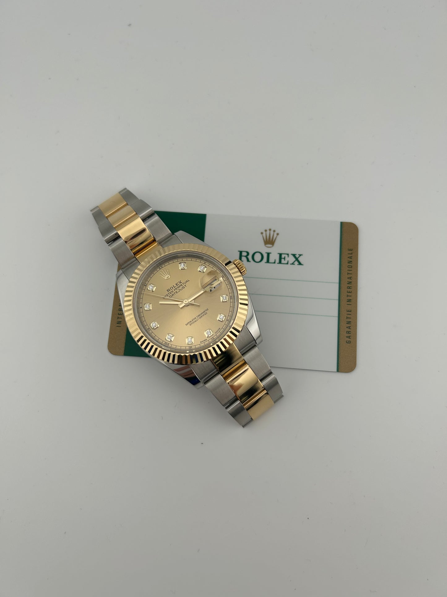 Rolex Datejust 41 Champagne Diamond Dial on Oyster Ref. 126333 Card 2017 — view 7