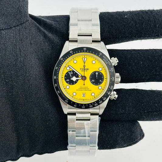 Tudor Black Bay Chrono Yellow With Black Sub Counters Dial on Stainless Steel Bracelet Ref. M79310N-0001 Complete 2026 — view 2