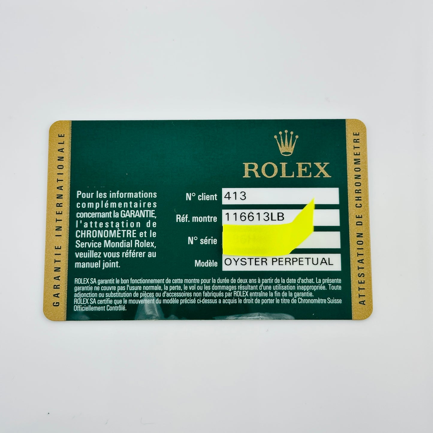 Rolex Submariner Blusey Blue Dial on Oyster Bracelet Ref. 116613LB Card 2014 — view 2