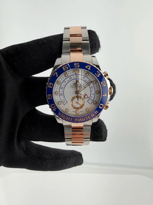 Rolex Yacht-Master II White Dial on Oyster Ref 116681 with New Style Card White 2018