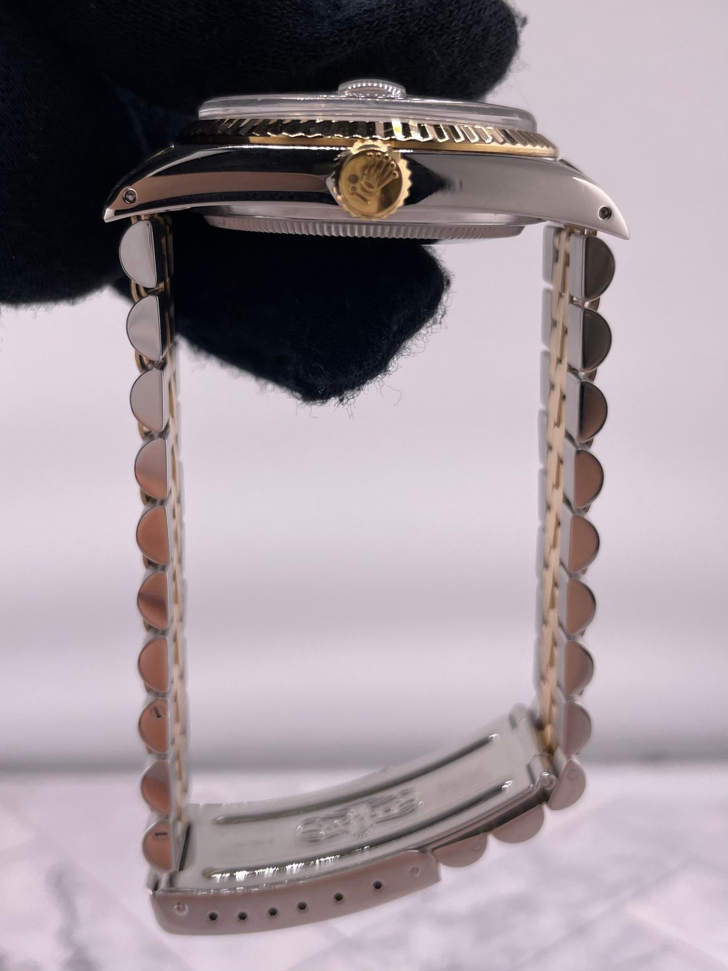 Rolex Datejust Champagne Stick Dial on D Link Jubilee Bracelet Ref. 16013 1987 — view 6