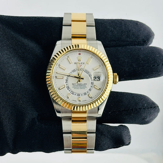 Rolex SkyDweller White Dial on Oyster Ref 326933 with New Style Card White 2020