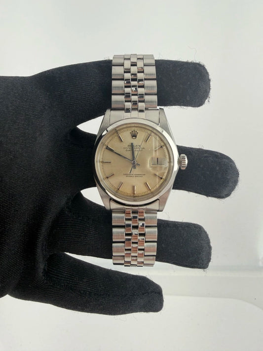 Rolex Datejust Silver Dial on Jubilee Folded Ref 1600
