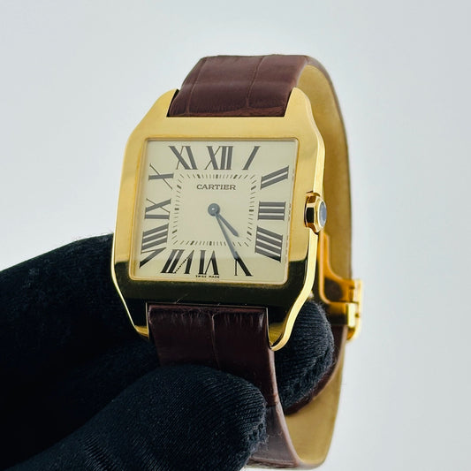 Cartier Santos Dumont Ivory Dial on Leather Strap Ref 2649/W2006851