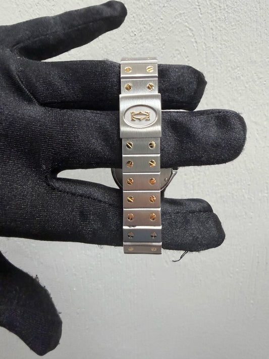 Cartier Santos Octagon Cream Roman Dial Ref 187902