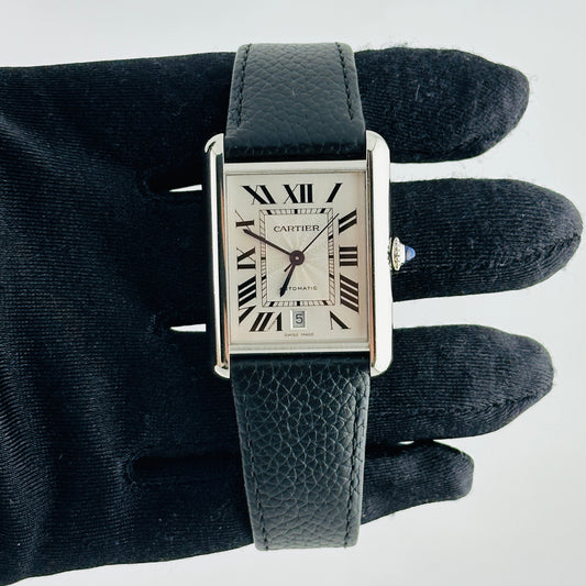 Cartier Tank Must XL Silver Roman Dial on Leather Strap Ref. 4490/WSTA0040 Card 2024 — view 2