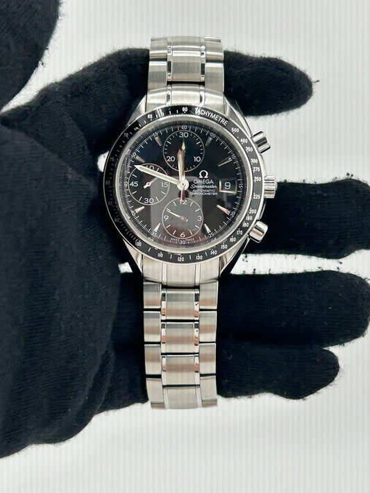 Omega Speedmaster Date Black Dial on Stainless Steel Bracelet Ref. 3210.50.00 Card — view 2